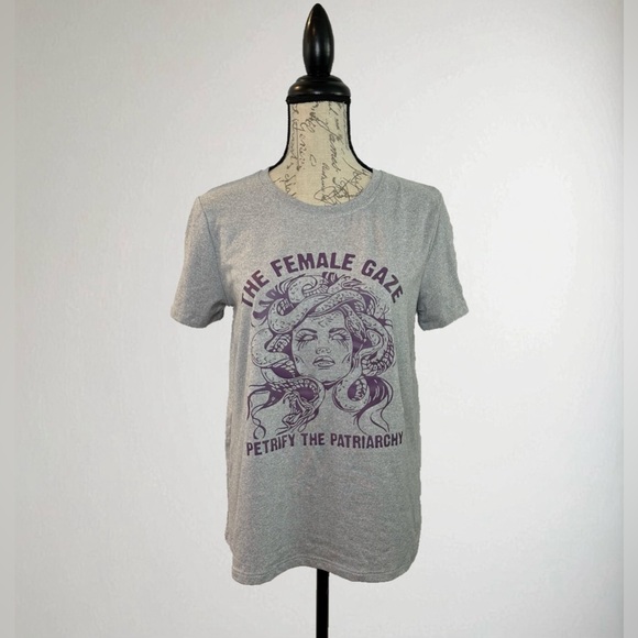 Temu Tops - Feminist Medusa Graphic Tee